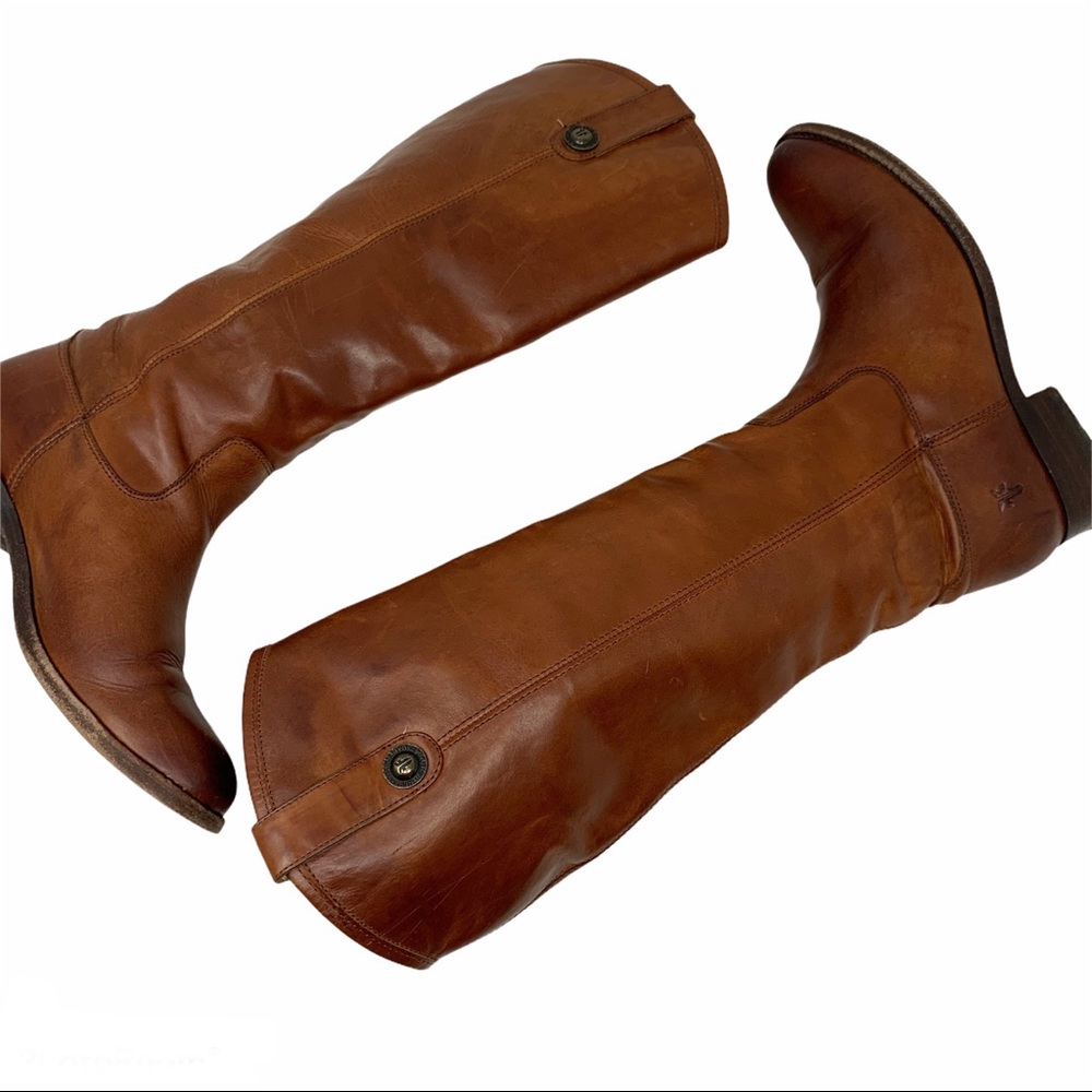Brown Leather Knee-High Boots